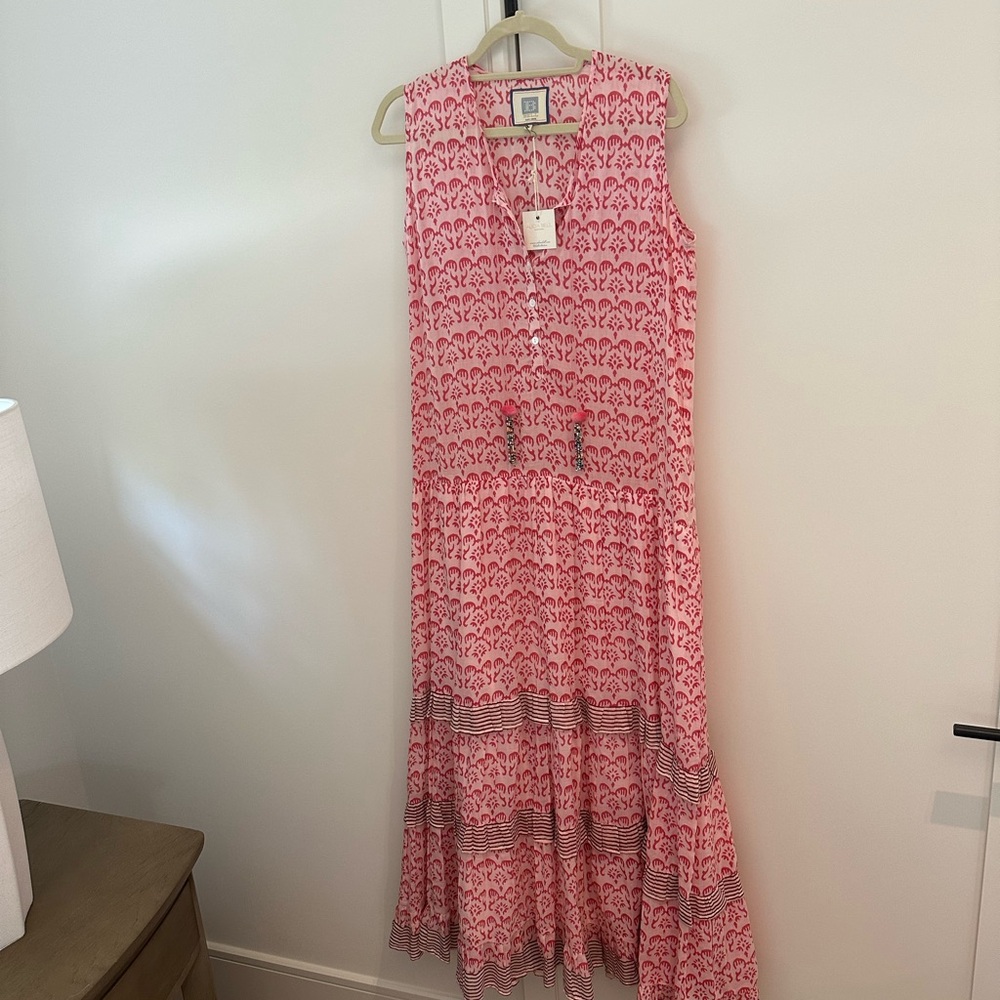 Pink Patterned Maxi Dress
